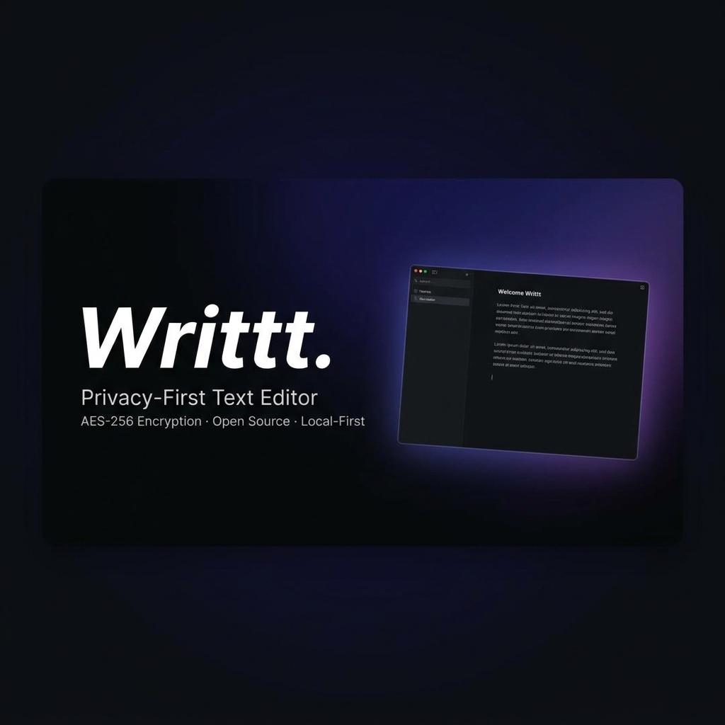 Writtt — Privacy-First Text Editor with Encryption
